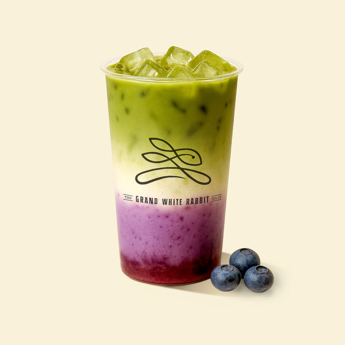 Blueberry Matcha Latte