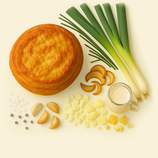 Roasted Leek, Onion & Triple Cheese Mornay Pie