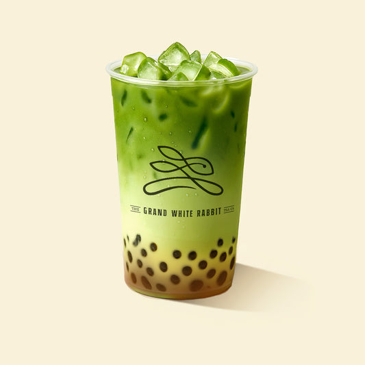 Matcha Latte with Brown Sugar Boba