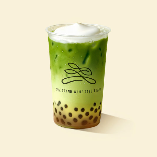 Matcha Latte with Brown Sugar Boba