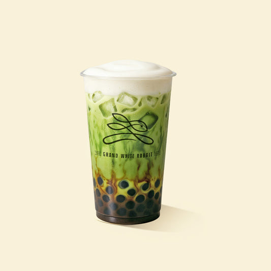 Matcha Milk Tea with Brown Sugar Boba