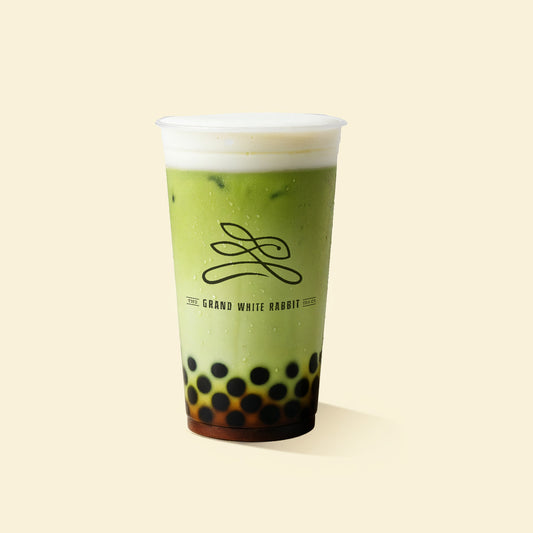 Matcha Milk Tea with Brown Sugar Boba
